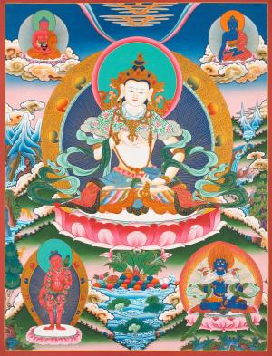 Vajrasattva surrounded by Buddhas